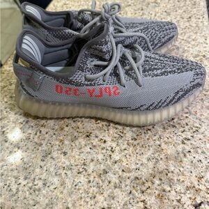Yeezy Gray and Black Sneakers